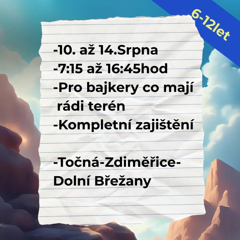 Příměstský tábor Točná 6 - 12let - Cyklistix