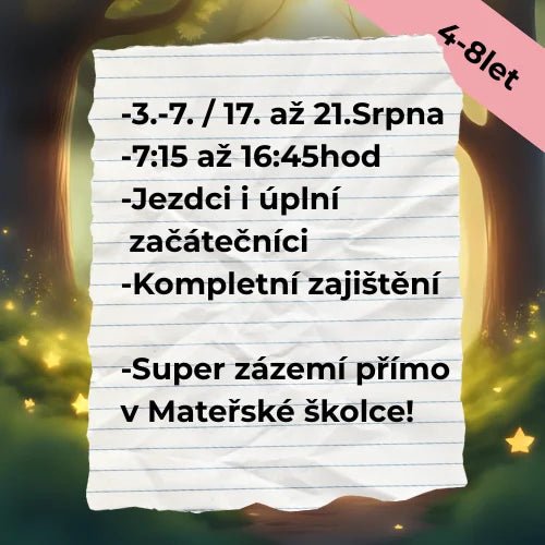 Příměstský tábor Zdiměřice 4 - 8let - Cyklistix